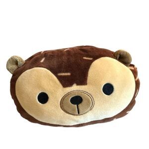 Kellytoy SQUISHMALLOW Hans The Hedgehog Stuffed Animal Brown Stackable Plush Toy